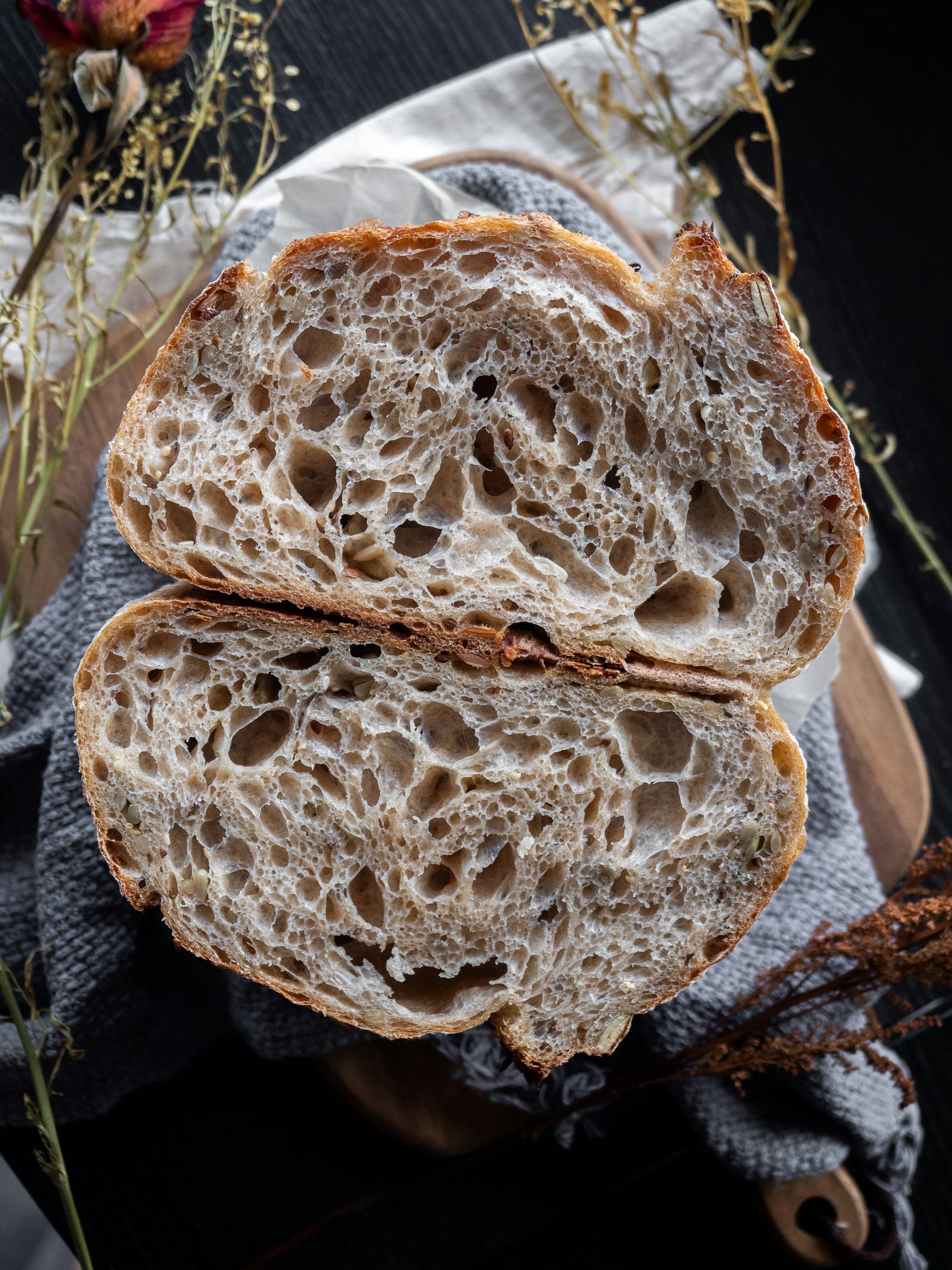Sourdough baking detail
